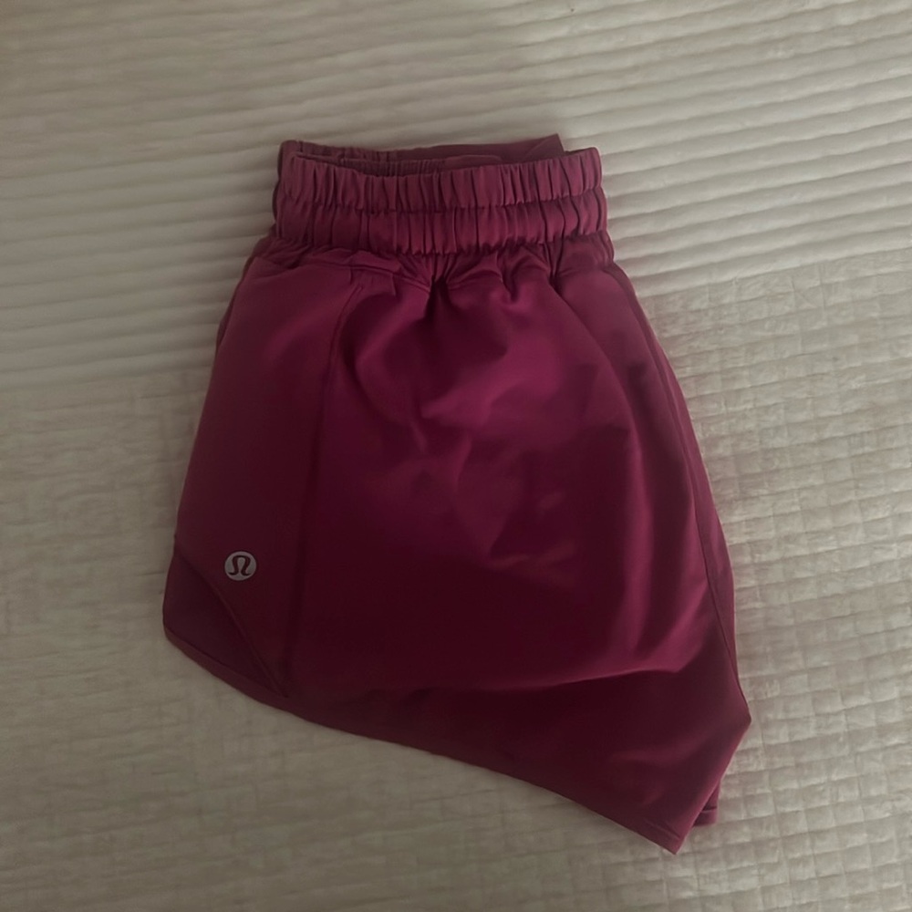 Lululemon hotty hot raspberry shorts